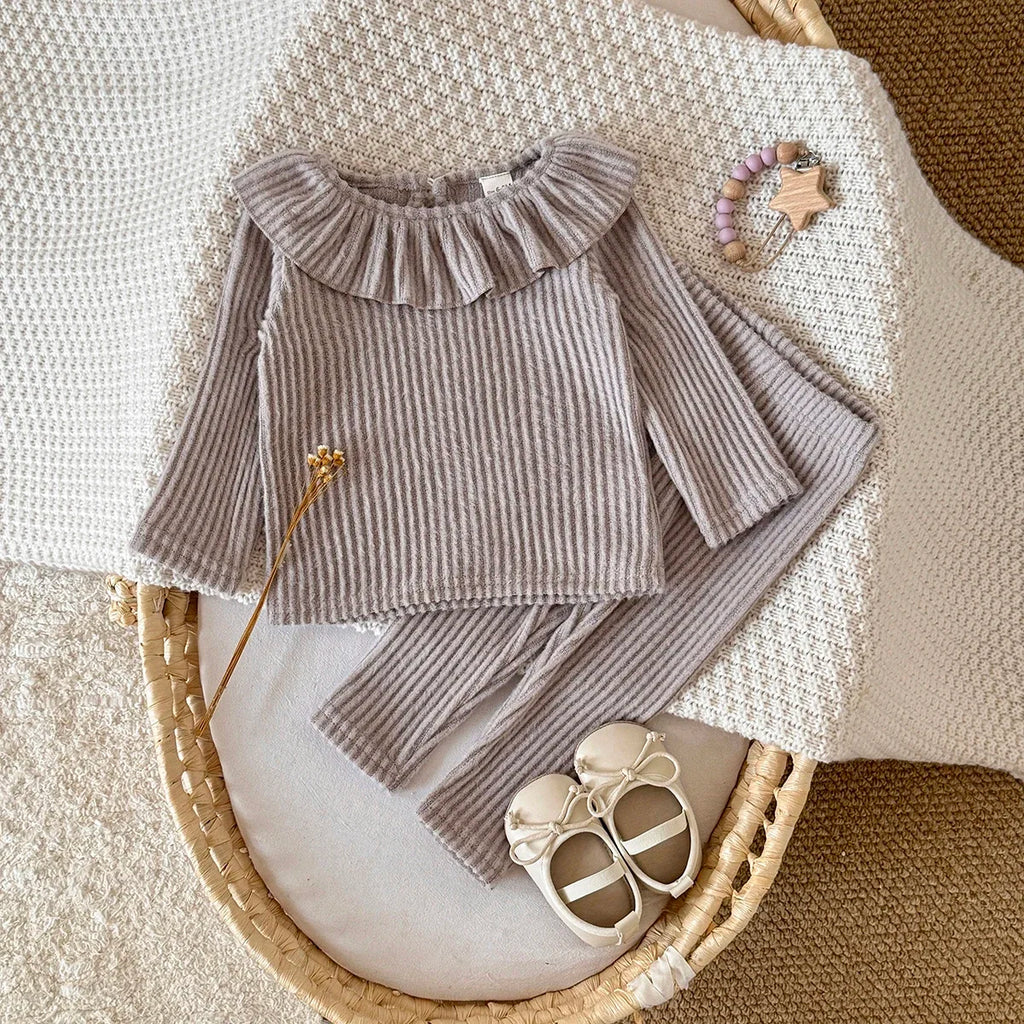 Taupe Ruffle Set