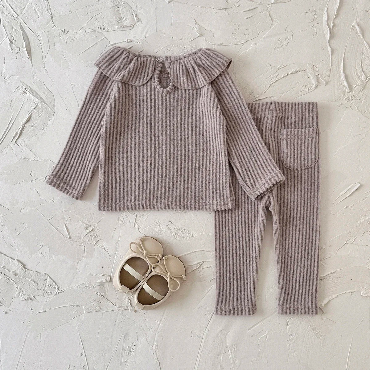 Taupe Ruffle Set